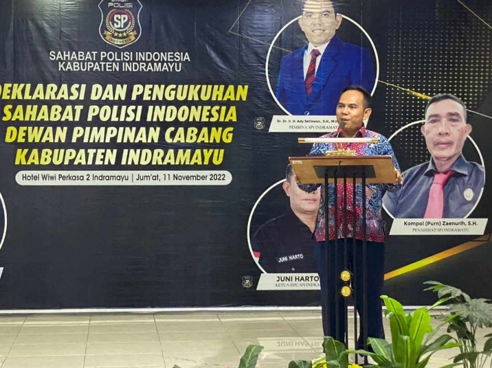 Ketua Pembina Sahabat Polisi Indonesia Kabupaten Indramayu Dr. Dr. Ir. H. Adi Setiawan, S.H., M.H., M.M., M.T.,
